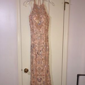 Gorgeous blush pink beaded dress